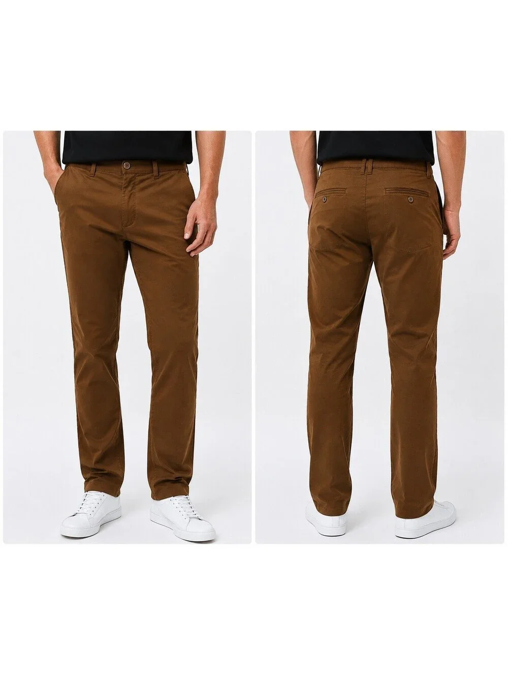 J.Crew 484 Slim Stretch Chino Pants Men’s 32x34 Brown Flat Front Casual NWT